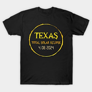 Solar Eclipse 04.08.24 Texas Usa 2024 Totality T-Shirt